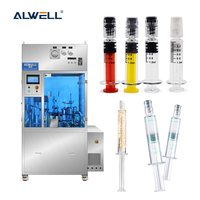 Remplisseuse automatique de seringue en verre sous vide HA réticulée préremplie d'un an Remplisseur d'eau cosmétique pour flacons PLC électrique
