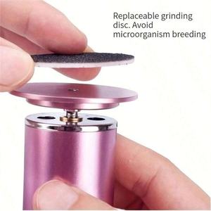 Nouvel appareil électrique anti-callosités pour les pieds, lime électrique à vitesse réglable, 60 disques de papier abrasif de rechange, ponceuse électrique pour les pieds - Product Image 3