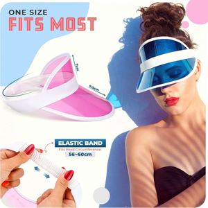 Visera de PVC Transparente y Colorida para Protección Solar, Uso en Verano, Económica, con Logotipo Personalizado, Colores y Tamaños Personalizables para Deportes y Pesca - Product Image 2
