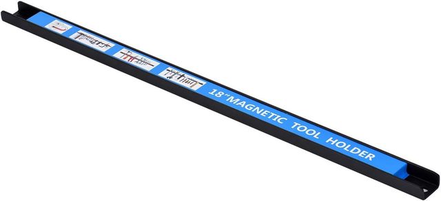 Magnetic Tool Holder  Heavy Duty Magnet Tool Bar Strip Rack Wall Mount Blue Magnetic Tool Holder Strip for Garage Workshop