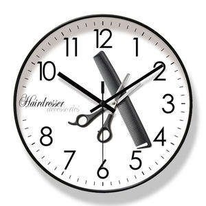 Moda silenziosa spazzata secondi orologio al quarzo Clubhouse decorazione in plastica orologio <span class=keywords><strong>da</strong></span> <span class=keywords><strong>parete</strong></span> parrucchiere - Product Image 5