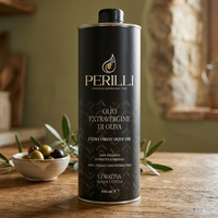 Aceite de Oliva Virgen Extra Perilli con Logotipo Personalizado, 1L, Coratina Monocultivar, Italiano, Prensado en Frío, 24 Meses de Duración, para Cocinar y Aderezar