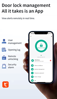 Serrure de porte intelligente entièrement automatique Glomarket, reconnaissance biométrique par empreintes digitales, reconnaissance faciale 3D, application Tuya, interphone vidéo actif sur le cloud