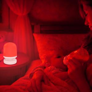 Veilleuse LED multifonctionnelle moderne mini, rouge, à intensité variable, rechargeable par USB, sur batterie, pour placard, armoire, allaitement nocturne, couches - Product Image 1