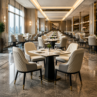 Chaises de restaurant en cuir de luxe, dossier haut, matelassage losanges, bicolores, personnalisables, pour hôtels et banquets, fabricant OEM