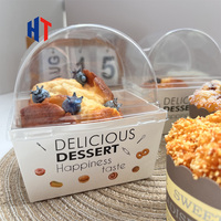 Vente directe d'usine, boîte à sandwich en papier populaire et mignonne pour emporter, petit-déjeuner, dessert, boulangerie, emballage en gros avec couvercle