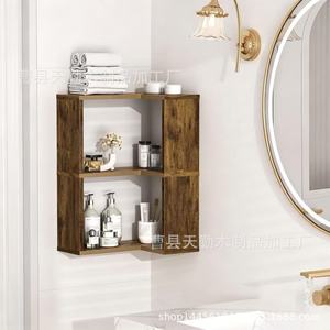 Wooden <b>corner</b> bookshelf, floor-standing storage rack, home living room storage rack, <b>corner</b> storage <b>cabinet</b>, simple <b>corner</b> - Product Image 4