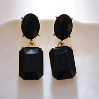 Boucles d'oreilles carrées vintage 2026 en argent incrustées de strass, style Europe et Amérique, pour femme, vente en gros, haute élégance