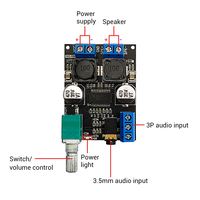 WUZHI AUDIO ZK-601 Mono 60W Amplificateur de haut-parleur numérique Module de son 12V24V TPA3118 Qualité sonore pure Faible bruit de fond