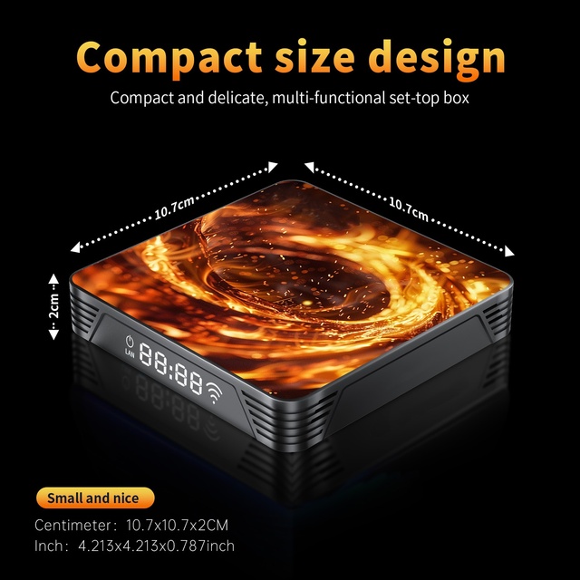 Professional Image Processing Ability Mali 450 MP2 GPU Android14 TV Box