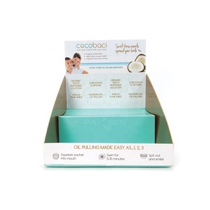 Hot Sale Cardboard Corrugated Counter Products Displays Stand <b>Boxes</b> Cardboard Makeup Tabletop Lipstick Eyelash Display for Store - Product Image 4