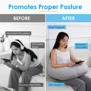 Coussin de <span class=keywords><strong>lecture</strong></span> standard pour lit, en mousse à mémoire de forme, pour lire et se reposer en position assise - Product Image 4