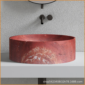 Plateau de lavage des mains en marbre naturel beige travertin Stonekocc, grand format, pour salle de bain, balcon, hôtel, <span class=keywords><strong>d</strong></span>écoration, durable - Product Image 2