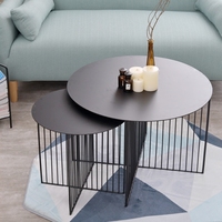 Ensemble décoratif de salon, livraison gratuite depuis la chine, 2 pièces, fil métallique rond, table basse latérale, pour la décoration de la maison