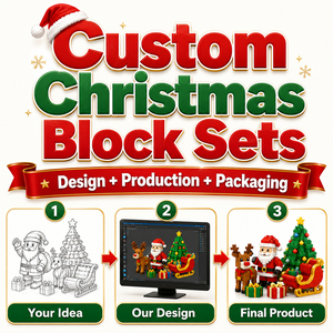 Set di Costruzioni Natalizie Personalizzate OEM/ODM, Fabbrica di Produzione e Confezionamento di Mattoncini Giocattolo, Servizio di Personalizzazione OEM/ODM - Product Image 1