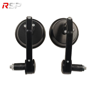 กระจกมองหลังมอเตอร์ไซค์แบบใหม่ ขนาด 7 8 22 มม. ติดปลายแฮนด์ กระจกสีฟ้า อลูมิเนียมอัลลอยด์ พลาสติก เลนส์ <span class=keywords><strong>HD</strong></span> ป้องกันการบิดเบือน สีดำ - Product Image 4