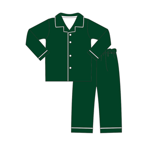2025 nouveaux Styles rouge et vert enfants Boutique noël pyjamas Match bébé grandit personnalisé velours noël enfant en bas âge garçons et filles pyjamas - Product Image 3