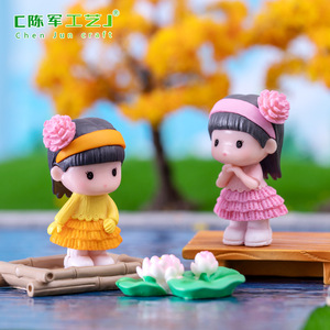 Figurines de couple de micro-paysage urbain Weij, figurines masculines et féminines, accessoires décoratifs, petits objets de décoration pour voiture et bureau - Product Image 5