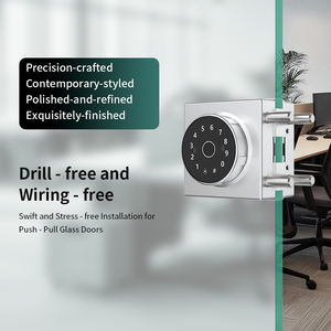 KENRONE Smart RFID <strong>Glass</strong>-to-<strong>Glass</strong> <strong>Door</strong> <strong>Lock</strong>-Frameless, Double-Sided, No-Drilling Design for Office, Shop &amp; Bathroom - Product Image 3