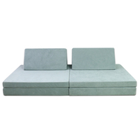 Weihnachts geschenk Kinder spielen Couch Couch mit 2 Dreieck Kissen Schaum füllung Modulare Couch Baby Sofa Sitz und Kinder spielen Sofa