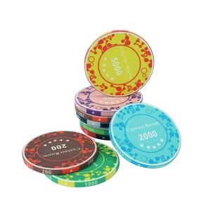 Vente en gros de jetons de <span class=keywords><strong>poker</strong></span> en céramique cinq étoiles, 43mm, salle de casino, conception sans valeur, échantillons gratuits de fabricants pour jeux de société - Product Image 5