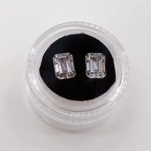 loose gemstone 6*8mm 1 carat D color VVS clarity synthetic emerald cut moissanites