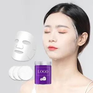 OEM private label disposable face skin care maskss beauty ultra-thin silk moisturizing Compressed facial mask