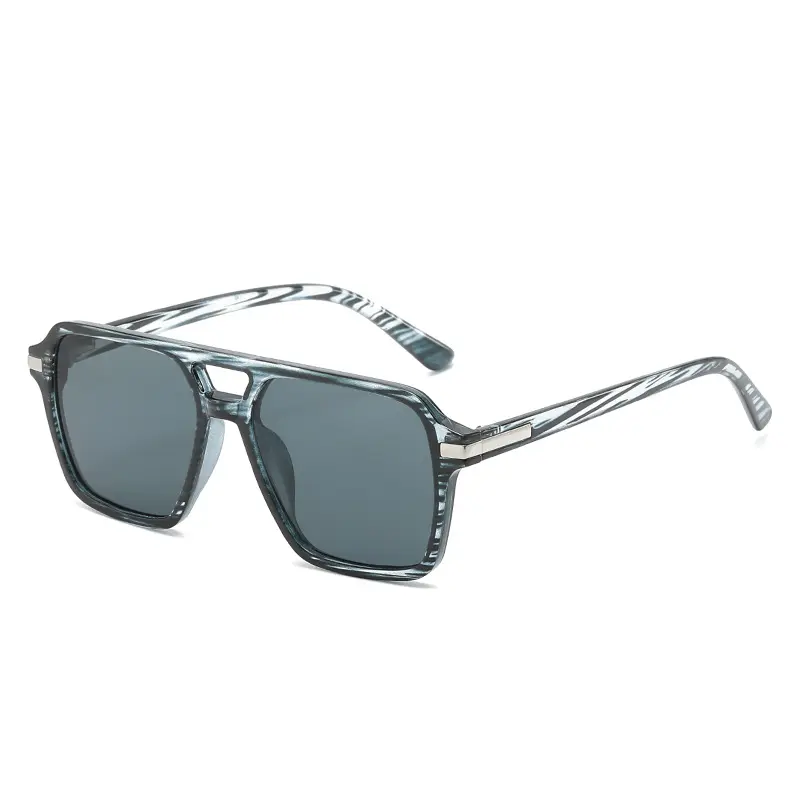 2024 mode nouvelles lunettes de soleil pour hommes et femmes Double faisceau cadre carré vente chaude lunettes de soleil voyage fête lunettes de soleil