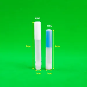 1ML 2ML HDPE Kunststoff klebe flasche Klebe flüssigkeits flasche Kleine Tube MINI Plastik flasche für chemische Zwecke