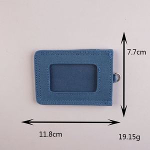 Porte-cartes élégant en toile couleur macaron coréen, nouveau porte-carte de travail et d'identité avec cordon pour étudiants - Product Image 5