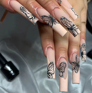 JP1661-Juego de tiras de bailarina cortas, uñas postizas para dedos, cobertura completa, prensa Artificial en las puntas de las uñas para <span class=keywords><strong>mujer</strong></span> - Product Image 6