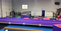HANGJIA Gymnastik-Turnstange Bodenstange aus Fiberglas FRP mit Stahlkonstruktion XPE Teppichmatte 42FT*6FT Modell HANGJIA-ROD im Angebot