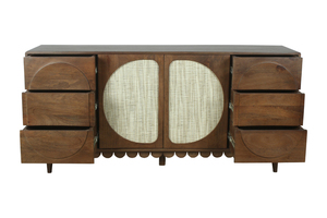 Premium Solid Mango Wood <b>Sideboard</b> Cabinet with Extra Large <b>Storage</b> Capacity Modern Wooden Buffet Furniture - Product Image 4