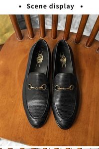 Chaussures Oxford de ville pour hommes 2025 de haute qualité, à bout pointu, en cuir véritable respirant, légères, pour l'été et les mariages - Product Image 6
