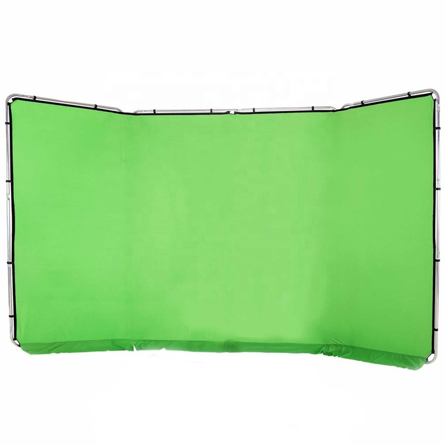Focus Panoramic Background 13' Chroma Key Green Lastolite LL LB7622 Cover with Frame 6m