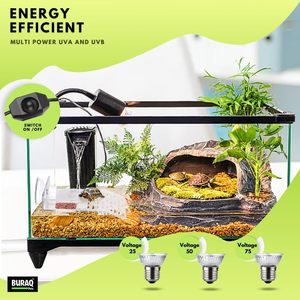 Lampe chauffante pour reptiles de qualité supérieure UVA UVB avec support réglable, lumière de basking à spectre complet pour tortues, lézards, caméléons - Product Image 2