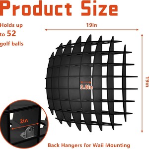 Estante de Almacenamiento de Pelotas de Golf de Madera, Esférico, para Montar en la Pared, 8 Niveles, Multifuncional, Soporte de Exhibición - Product Image 5