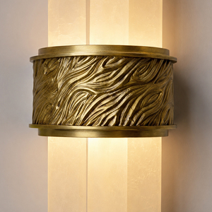Indoor Decor Onyx Stone <b>Wall</b> <b>Light</b> Vintage Brass <b>Wall</b> Lamp For Residential Project Lighting - Product Image 3