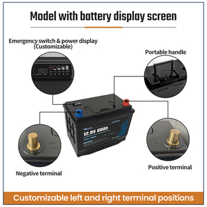 IP65 Su Geçirmez 800CCA LiFePO4 Akü 12V 60Ah Düşük Kendiliğinden Deşarjlı Marş Aküsü Uzun Süreli Depolama Araç Çalıştırma Aküsü - Product Image 2