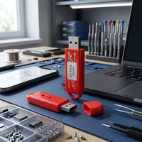Kabel Pemrograman Alat Buka Kunci Flash Dongle CS-Tool Merah untuk Perbaikan dan Penggantian Ponsel Android