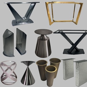 Furniture Leg Stainless Steel Carbon Steel Brushed Minimalist Heavy Duty <b>Table</b> Legs For Commercial Venues - Product Image 3