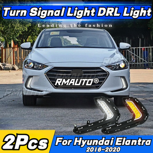 2 pièces Feux de jour à LED avec clignotants, étanches, pour Hyundai Elantra 2016-2020, accessoires de voiture - Product Image 1