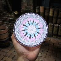 Ensemble de tasses à thé en céramique de luxe classique en gros, motif de fleur de lotus à trous dorés, en grès chinois, réutilisable, écologique, portable