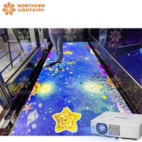 Interactive 3d ar espace dynamique magique océan vagues empreinte immersive plancher intérieur plage virtuelle projection holographique