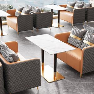 커피 숍 카페 레스토랑 가구 목재 테이블과 의자 세트 금속 철 식탁 현대 아침 구석 식당 세트 - Product Image 2