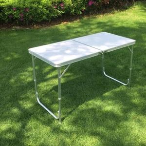 Adjustable Height Folding <b>Table</b> Camping Legs <b>Plastic</b> Picnic <b>Tables</b> Foldable Aluminum 120x60 - Product Image 3