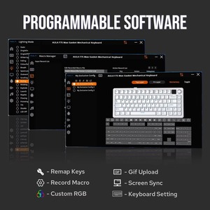 Tastiera da Gaming AULA F75 MAX RGB, Layout 75%, Montaggio Gasket, Hot-Swappable, Tri-Mode, Tastiera Meccanica per Ufficio, Casa e Gaming - Product Image 4
