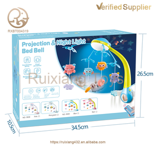 Juguete de fábrica <span class=keywords><strong>para</strong></span> guardería, cuna de bebé de plástico multifuncional, proyección móvil, luz nocturna, cama Musical relajante, colgador de campana - Product Image 6