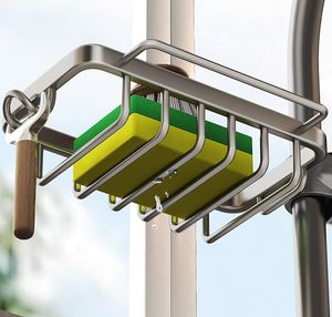 Support de rangement pour robinet de cuisine Fournitures d'évier à légumes Torchon ménager, panier de drainage en <span class=keywords><strong>éponge</strong></span> Panier de rangement Panier de drainage - Product Image 6