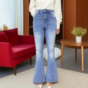 Celana Jeans Wanita Model Terbaru Laris Manis, Celana Denim Flare Wanita, Celana Jeans High Bell Bottoms - Product Image 4